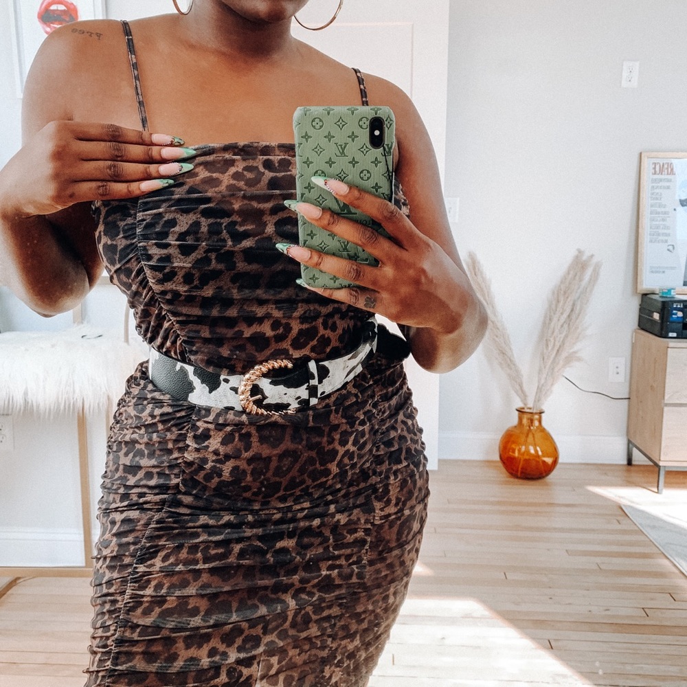 Sheer Cheetah Dress